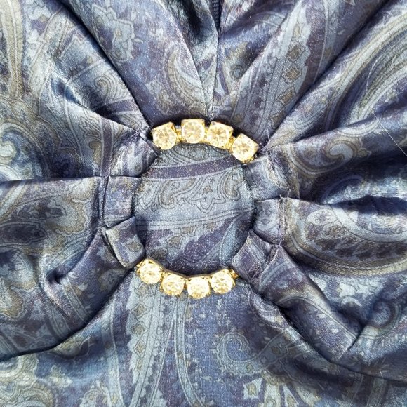 Vintage Y2K Embellished Satin Paisley Top 8 - Picture 5 of 8